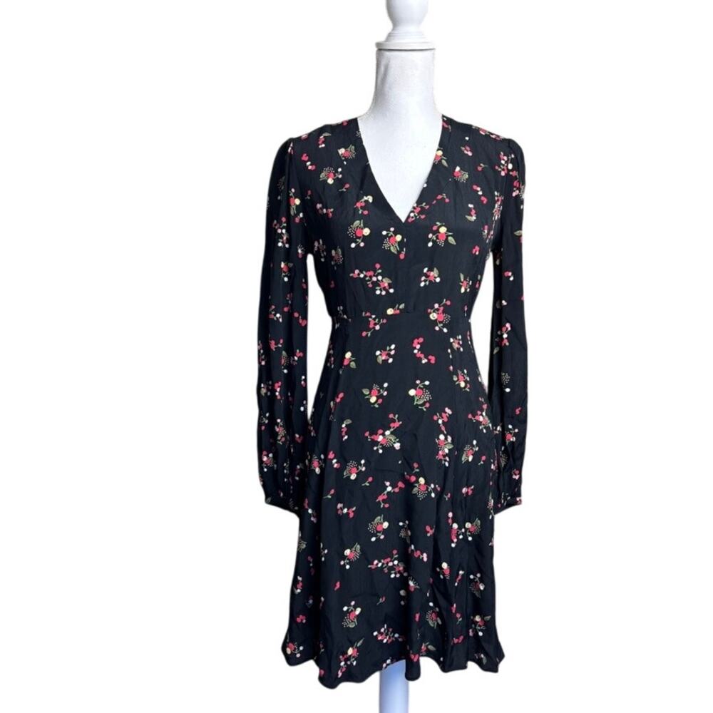 byTiMo Cherry Blossom Print Midi Dress Vintage Inspired Feminine S